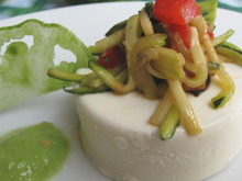 Menu autour du citron jaune