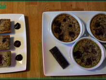 Clafoutis aux cerises, souchet et chocolat sans gluten (possible sans lait)