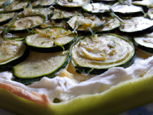 Tarte courgette et chèvre frais