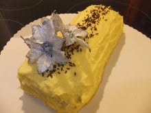 Bûche à la mousse abricot/mangue