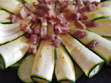 Feuilletés courgettes et lardons