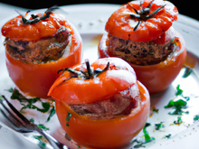 Tomates farcies aux trois viandes