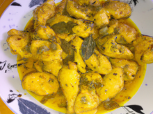 Aiguillettes de poulet au safran et à l'ail