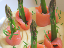 Mousse asperges au saumon fumé
