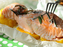 Papillote de saumon au butternut et romarin