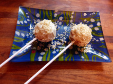 Cake pops roquefort-poire
