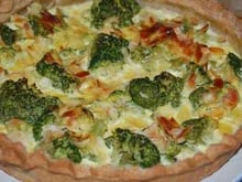 Tarte aux brocolis et amandes au curry