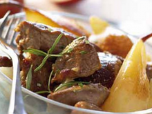 Epaule d'agneau confite et sa compotée de poires