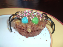 Muffins au chocolat d'Halloween