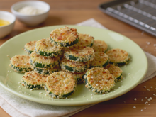 Rondelles de courgettes panées au parmesan