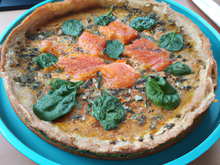 Tarte au saumon et épinards au thermomix