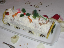 Bûche de Noël à la framboise
