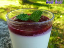 Panna Cotta aux Prunes Rouges