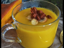 Velouté potimarron pois cassés à l'easy soup