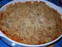 Crumble de légumes du soleil sous une pâte sablée