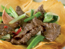 Poêlée minute de viande chevaline « à la Sardegna »