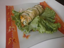 Cannellonis de courgettes aux petits légumes et ricotta