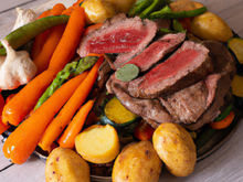 Joue de bœuf pochée grillée et ses légumes