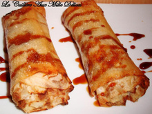 Nems croustillants poire et spéculoos maison