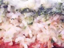 Gratin de riz aux épinards et à la tomate