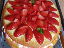 Génoise aux fraises