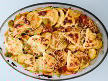 Gratin ensoleillé, courgette et vache kiri