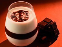 Onctueux fromage blanc et coulis de chocolat