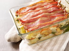 Gratin de blettes et poitrine fumée