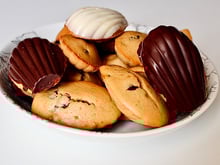 Madeleines sans beurre fourrées au chocolat