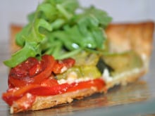 Tarte courgette mascarponne cœur poivron