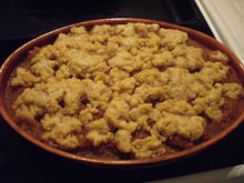 Crumble aux pommes sans lait