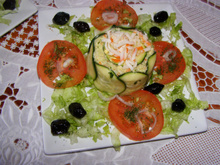 Chou-fleur enrobé de courgettes