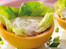 Pamplemousse au Philadelphia et concombre