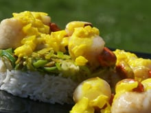 Noix de Saint-Jacques et fondue de poireaux