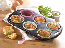 Muffins au fromage de chèvre, cornichons, ail et fines herbes