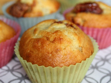 Muffins à la banane et aux noix de pécan caramélisées au sirop d'érable
