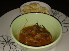 Bœuf à la sauce arachide