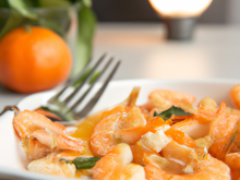 Gambas à la mandarine