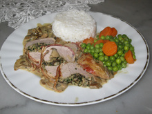 Filet mignon farci aux herbes et à la moutarde