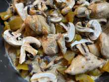 Fricassé de poulet aux cèpes