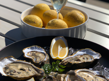 Emincé de barbue et huitres pochées au champagne