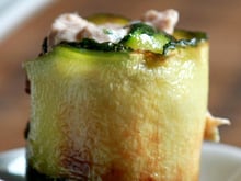 Roulés de courgettes au thon et chèvre frais