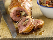 Magret de canard fermier des Landes farci aux champignons et jambon de Bayonne