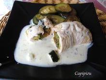 Rouleaux de dinde à la fourme d'Ambert et aux courgettes