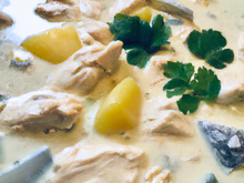 Emincé de poulet au lait de coco