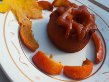 Gâteau fondant au cidre d'automne et son coulis