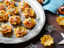 Tortilla Bowls au saumon fumé et aux agrumes