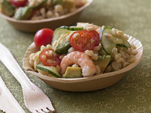 Salade de blé aux crevettes gourmande