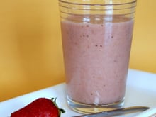 Smoothies fraise banane et kiwi