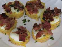 Œufs durs farcis aux soufflés bacon maison